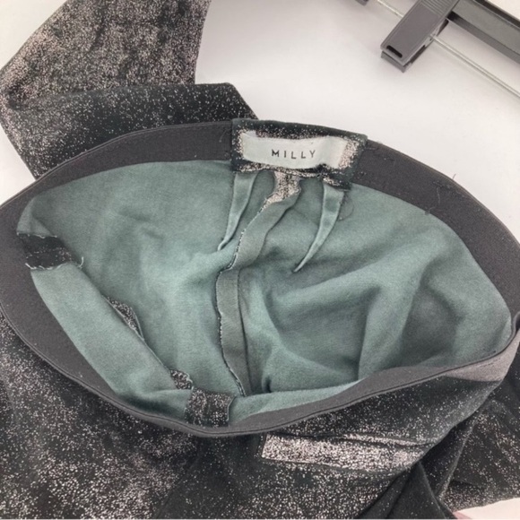 MILLY Shimmer Lambskin Leather
Raw Hem Pants - Picture 10 of 10